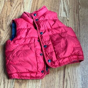 Baby Gap red puffer vest size 2 years